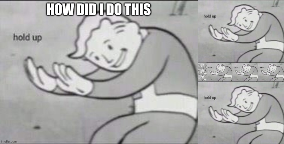 HOW DID I DO THIS | image tagged in fallout hold up | made w/ Imgflip meme maker