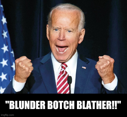 Puppet Actor | "BLUNDER BOTCH BLATHER!!" | image tagged in crazy joe biden,it stinks like bullshit,it's probably all bullshit | made w/ Imgflip meme maker