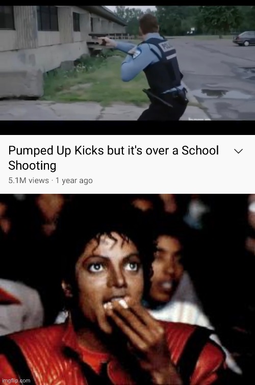 Oof | image tagged in michael jackson eating popcorn,funny | made w/ Imgflip meme maker