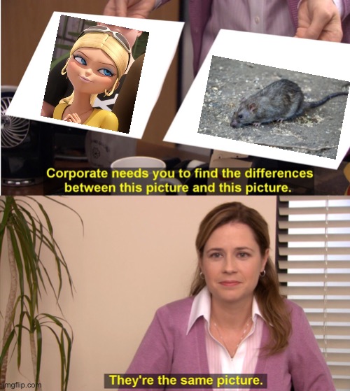 Rat = Chloe Bourgeois | image tagged in memes,they're the same picture | made w/ Imgflip meme maker
