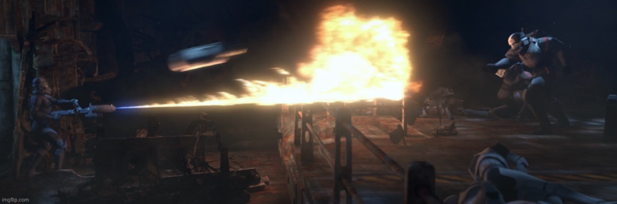 Wrecker throwing torpedo at death trooper | image tagged in wrecker throwing torpedo at death trooper | made w/ Imgflip meme maker