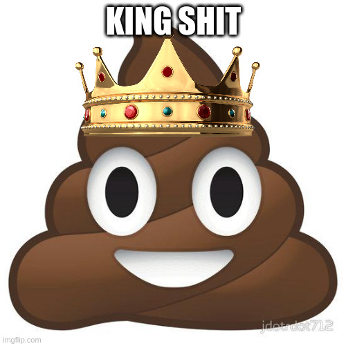 this is the final imgflip icon | KING SHIT | image tagged in poop,joke | made w/ Imgflip meme maker