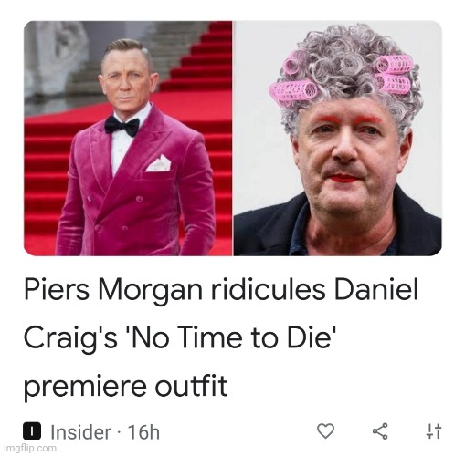 Piers Morgan | image tagged in piers,james bond,daniel craig | made w/ Imgflip meme maker