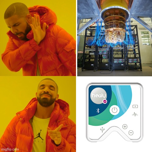 Drake Hotline Bling | image tagged in memes,healy,quantum computer | made w/ Imgflip meme maker