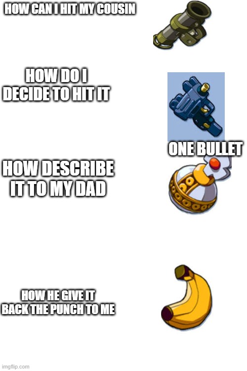 only worms fans here | HOW CAN I HIT MY COUSIN; HOW DO I DECIDE TO HIT IT; ONE BULLET; HOW DESCRIBE IT TO MY DAD; HOW HE GIVE IT BACK THE PUNCH TO ME | image tagged in blank white template,worms | made w/ Imgflip meme maker