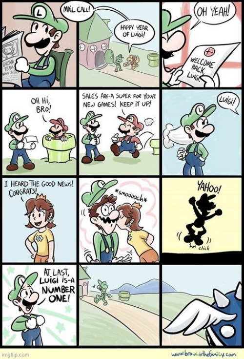 NOT FOR LONG | image tagged in super mario bros,luigi,super mario,comics/cartoons,blue shell | made w/ Imgflip meme maker