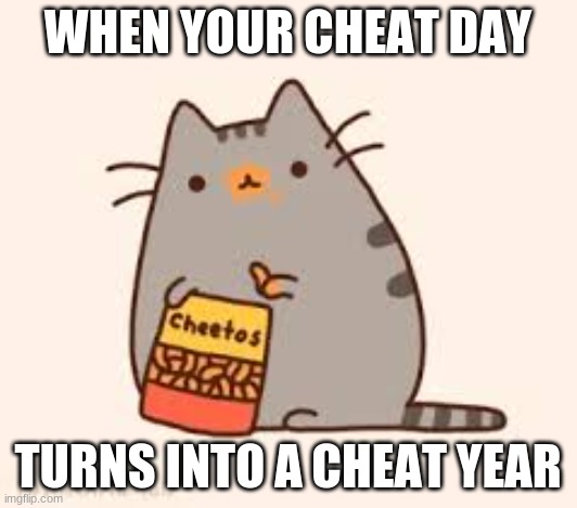 eatin' cheetos | WHEN YOUR CHEAT DAY; TURNS INTO A CHEAT YEAR | image tagged in funny | made w/ Imgflip meme maker