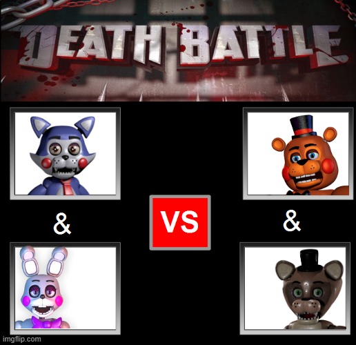 mega battle | image tagged in death battle 2 vs 2 | made w/ Imgflip meme maker