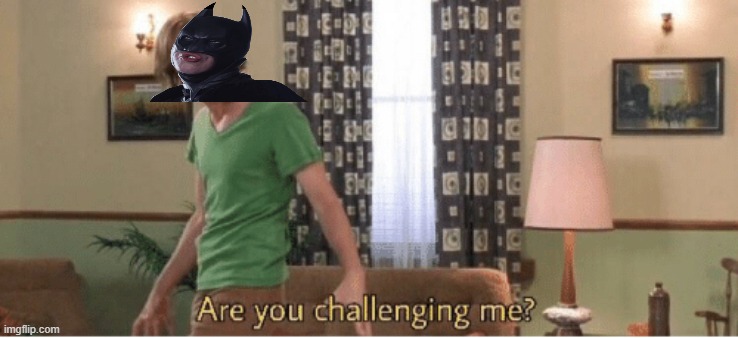 are you challenging me | image tagged in are you challenging me | made w/ Imgflip meme maker