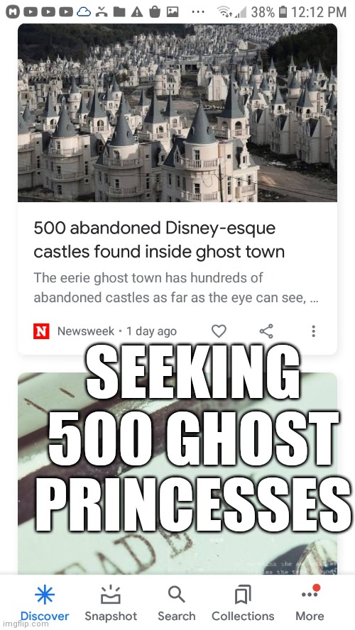 Seeking 500 Ghost Pricesses | SEEKING 500 GHOST PRINCESSES | image tagged in ghost castle town | made w/ Imgflip meme maker