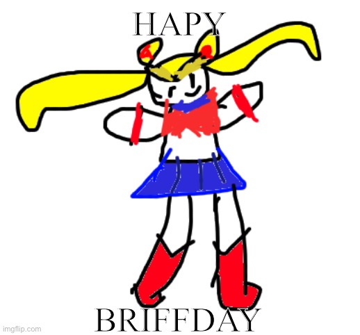 Hapy Briffday | HAPY; BRIFFDAY | image tagged in happy birthday,sailor moon | made w/ Imgflip meme maker
