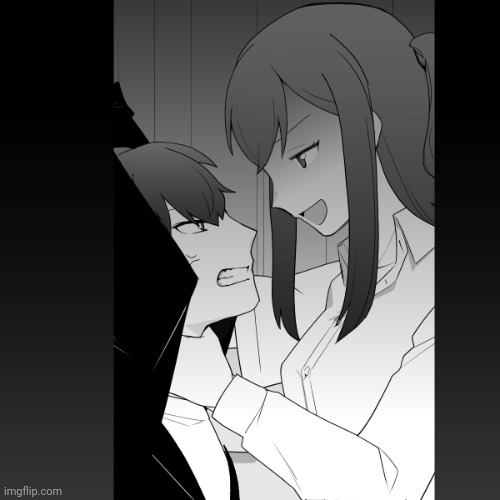 I made a scene in picrew of Crusader's encounter with Bridget as Seven watches | made w/ Imgflip meme maker