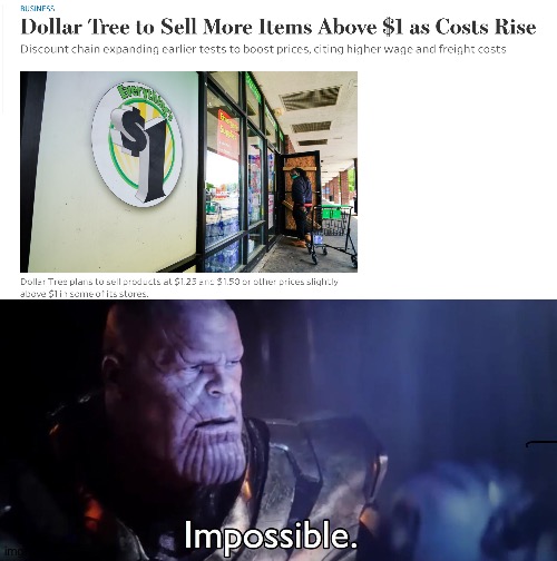 Wait, that's illegal | image tagged in thanos impossible,fallout hold up,wait a minute,dollar store,dollar tree,memes | made w/ Imgflip meme maker