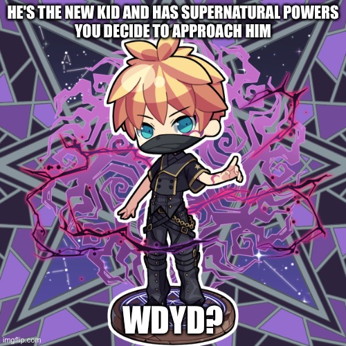 Jack by Schnerticus | HE'S THE NEW KID AND HAS SUPERNATURAL POWERS
YOU DECIDE TO APPROACH HIM; WDYD? | image tagged in jack by schnerticus | made w/ Imgflip meme maker