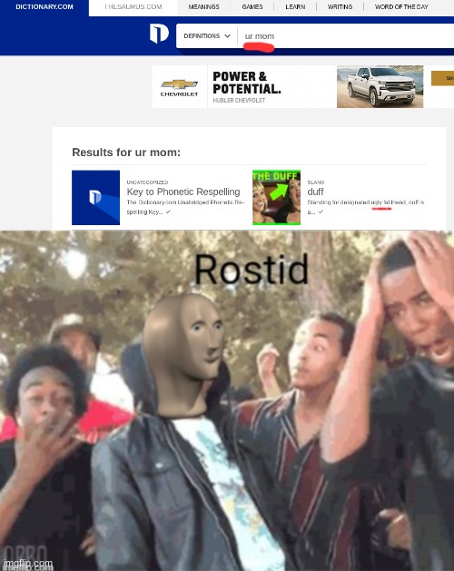 wow. dictionary.com roasted me | image tagged in roasted | made w/ Imgflip meme maker