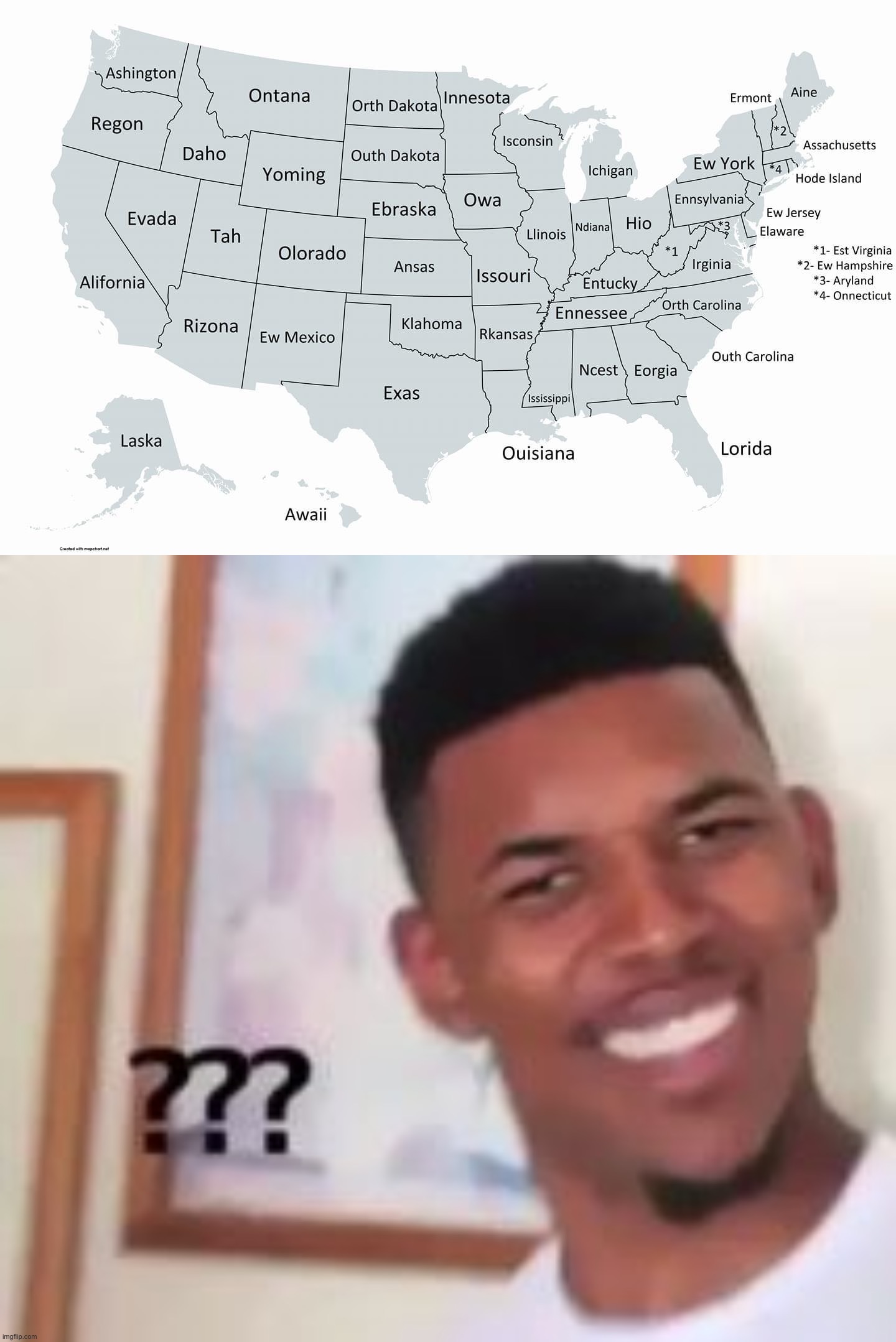 [Most accurate: Ew Jersey. Sexiest: Assachusetts. Gottem: Ncest] | image tagged in us map first letter missing,nick young,maps,map,america,usa | made w/ Imgflip meme maker