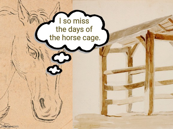 Bad Horse Cage Blank Meme Template