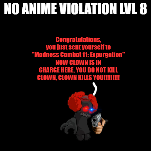 NO ANIME VIOLATION LVL 8 (Ft. Tiky) Blank Meme Template