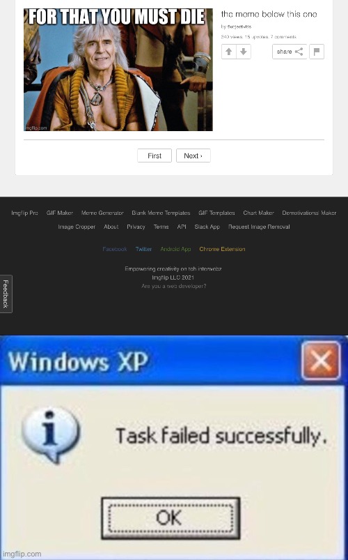 image tagged in task failed successfully | made w/ Imgflip meme maker