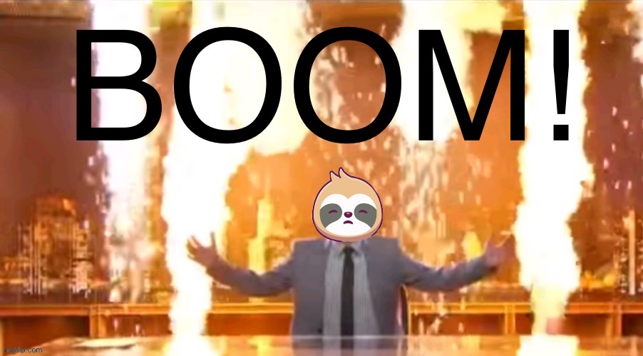 Sloth boom Blank Meme Template