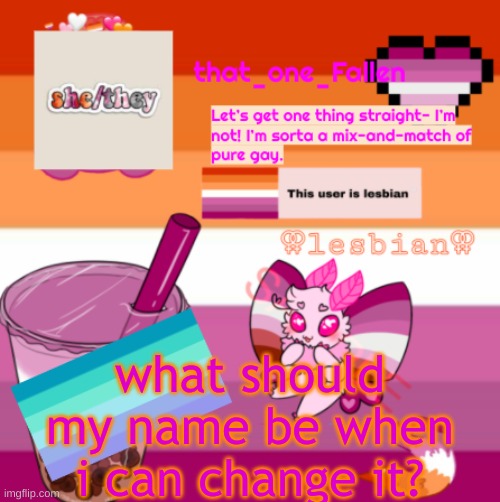 im voting for "fallen_is_a_wh*re" | what should my name be when i can change it? | image tagged in fallen mix-and-match gay | made w/ Imgflip meme maker