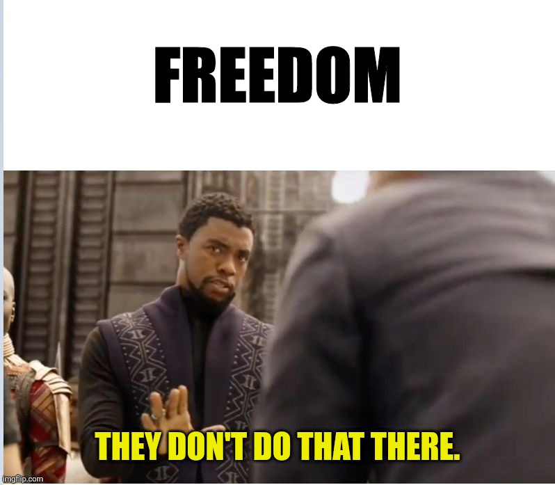 We don't do that here | FREEDOM THEY DON'T DO THAT THERE. | image tagged in we don't do that here | made w/ Imgflip meme maker