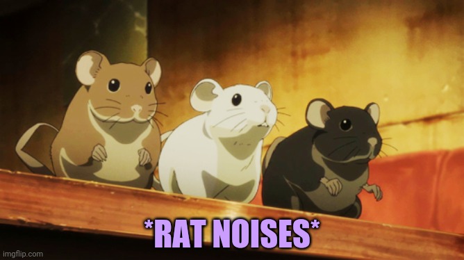 Post this anime rat! | *RAT NOISES* | image tagged in anime,rats,post this rat,cute animals,but why why would you do that | made w/ Imgflip meme maker