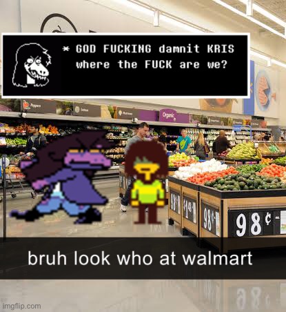 Bruh look who at walmart | image tagged in when the clue is sus,this tag,has nothing to do,with the image lol,haha | made w/ Imgflip meme maker