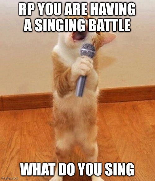 Happy birthday day  Maureeeennn from the singing cat!  | RP YOU ARE HAVING A SINGING BATTLE; WHAT DO YOU SING | image tagged in happy birthday day maureeeennn from the singing cat | made w/ Imgflip meme maker