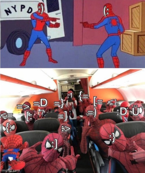 image tagged in spiderman,spiderman pointing at spiderman | made w/ Imgflip meme maker