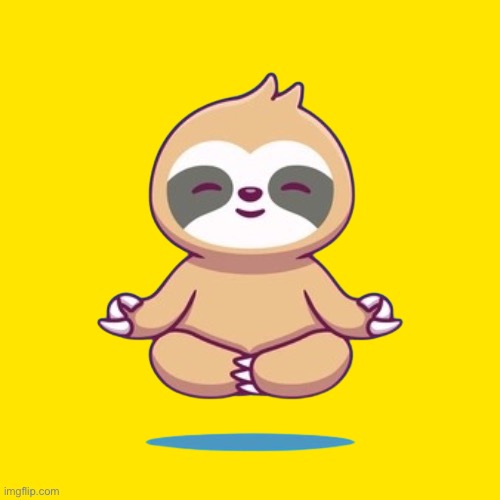 Anime sloth meditating transparent | image tagged in anime sloth meditating transparent | made w/ Imgflip meme maker