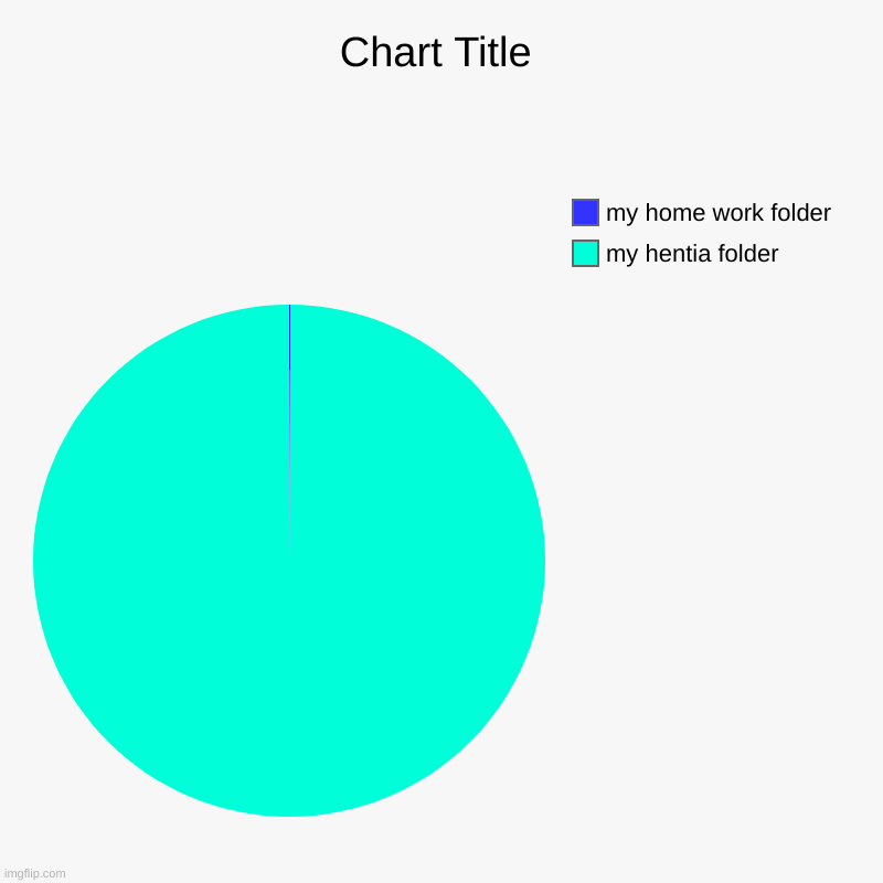 my hentia folder, my home work folder | image tagged in charts,pie charts | made w/ Imgflip chart maker