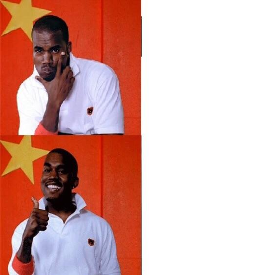 High Quality Kanye two face Blank Meme Template