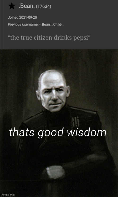 thats good wisdom | image tagged in the consiel | made w/ Imgflip meme maker