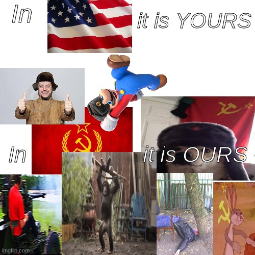 o u r | In; it is YOURS; In                   it is OURS | image tagged in memes,blank transparent square | made w/ Imgflip meme maker