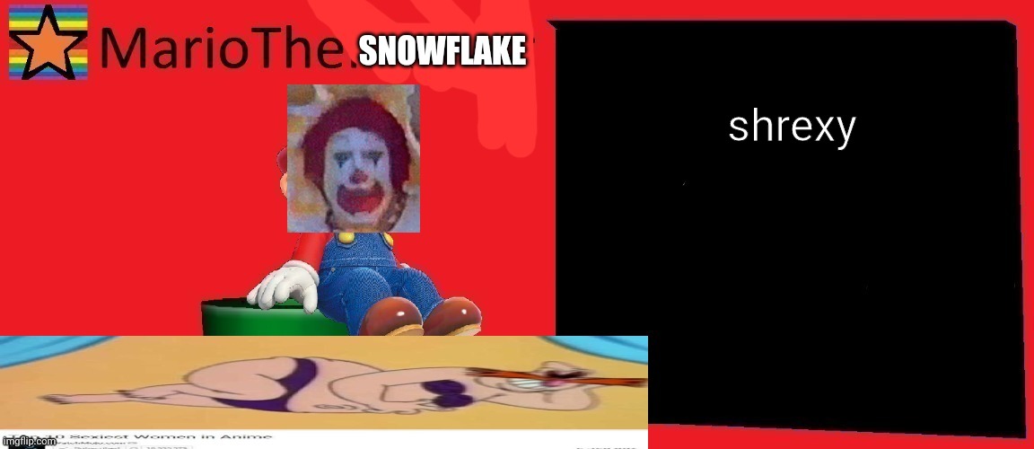 shrexy | image tagged in mariothememer | made w/ Imgflip meme maker
