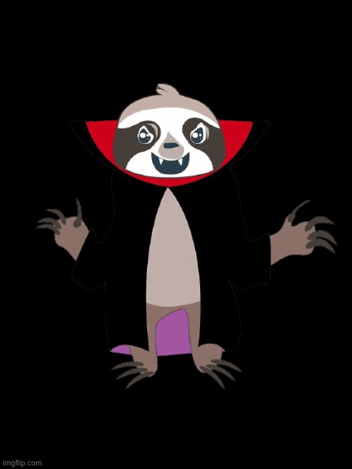 Vampire sloth transparent | image tagged in vampire sloth transparent | made w/ Imgflip meme maker