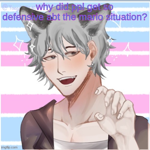 he/him mf | why did ppl get so defensive abt the mario situation? | image tagged in he/him mf | made w/ Imgflip meme maker