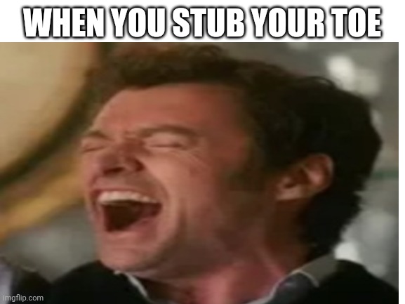 The Greatest Showman pause faces tho | WHEN YOU STUB YOUR TOE | image tagged in funny | made w/ Imgflip meme maker