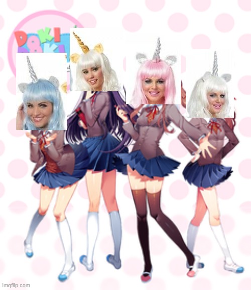 Doki Doki Unicorn Club! | image tagged in doki doki literature club,unicorn | made w/ Imgflip meme maker