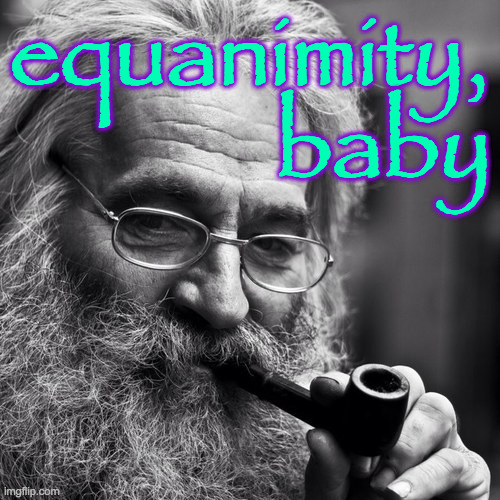 Old Wise Man | equanimity, baby | image tagged in old wise man | made w/ Imgflip meme maker