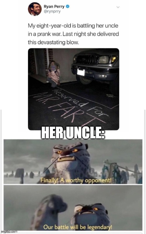 HER UNCLE: | image tagged in blank white template | made w/ Imgflip meme maker