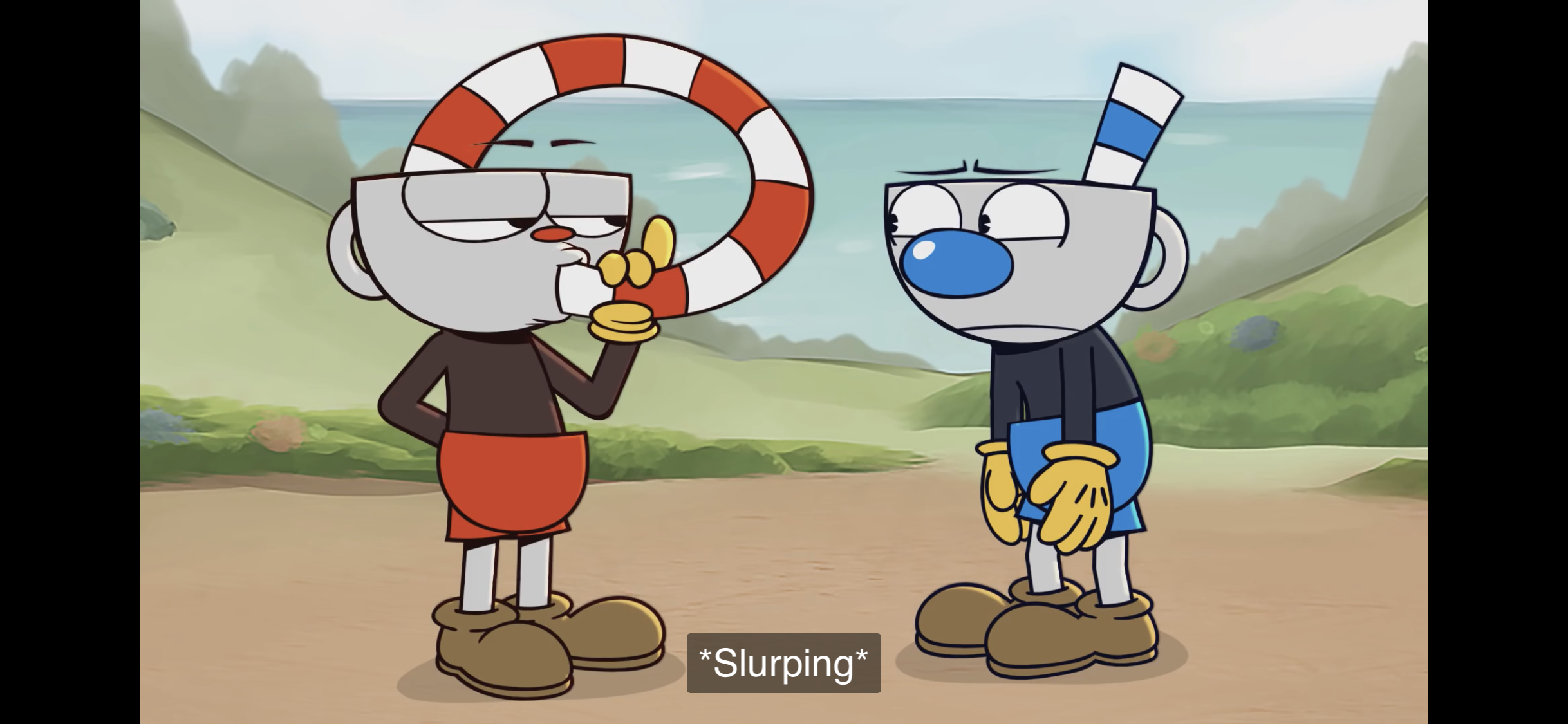 Cuphead Slurp Blank Meme Template