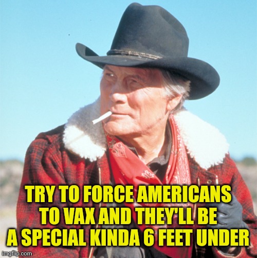 TRY TO FORCE AMERICANS TO VAX AND THEY'LL BE A SPECIAL KINDA 6 FEET UNDER | made w/ Imgflip meme maker