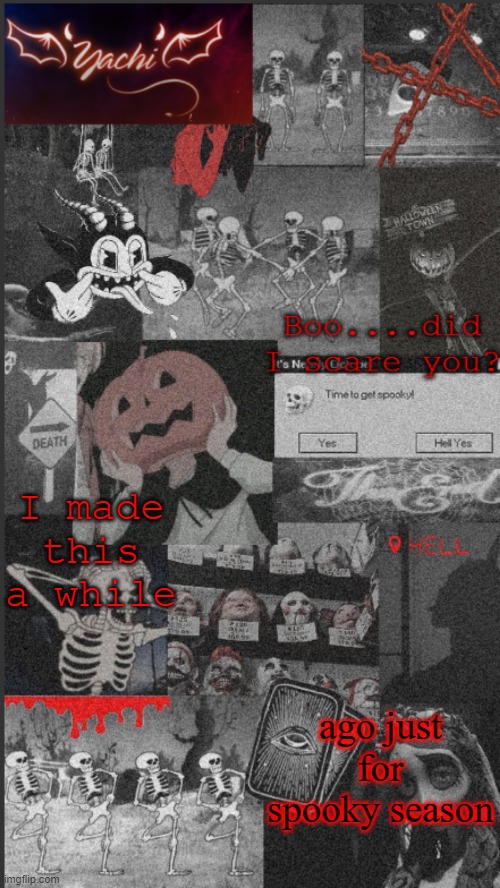 Yachi's "scary" temp | I made this a while; ago just for spooky season | image tagged in yachi's scary temp | made w/ Imgflip meme maker