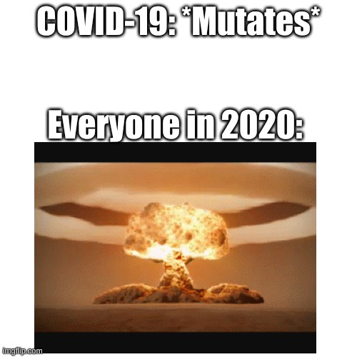Pretty much the Coronavirus Pandemic | COVID-19: *Mutates*; Everyone in 2020: | image tagged in covid-19,pandemic | made w/ Imgflip meme maker