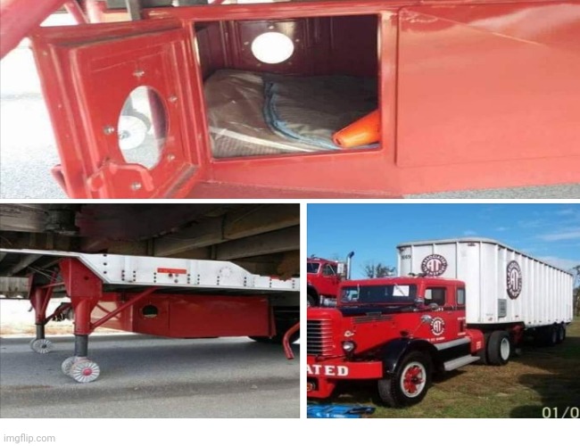 Coffin sleeper truck | image tagged in bad pun dangerfield,i too like to live dangerously,1930,1940,1950s,trucking,mildyinteresting | made w/ Imgflip meme maker