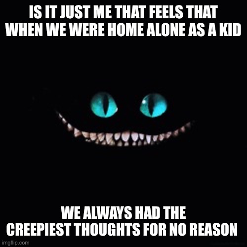 It wasn’t just me though, was it? | IS IT JUST ME THAT FEELS THAT WHEN WE WERE HOME ALONE AS A KID; WE ALWAYS HAD THE CREEPIEST THOUGHTS FOR NO REASON | image tagged in dark thoughts,home alone,true | made w/ Imgflip meme maker