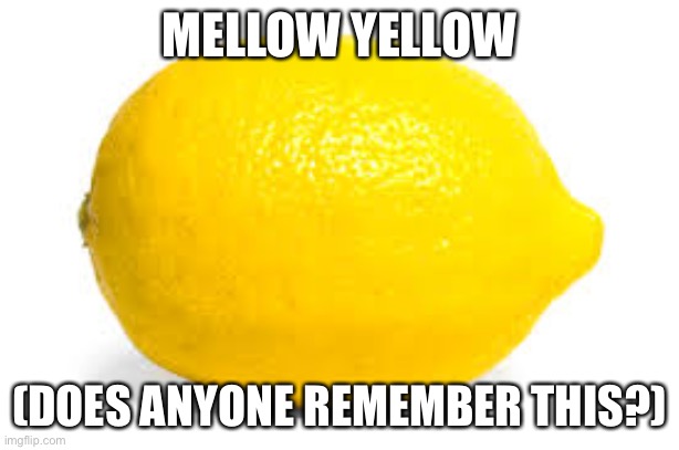 Mellow yellow | MELLOW YELLOW; (DOES ANYONE REMEMBER THIS?) | image tagged in when life gives you lemons x,mellow,yellow,lemons | made w/ Imgflip meme maker