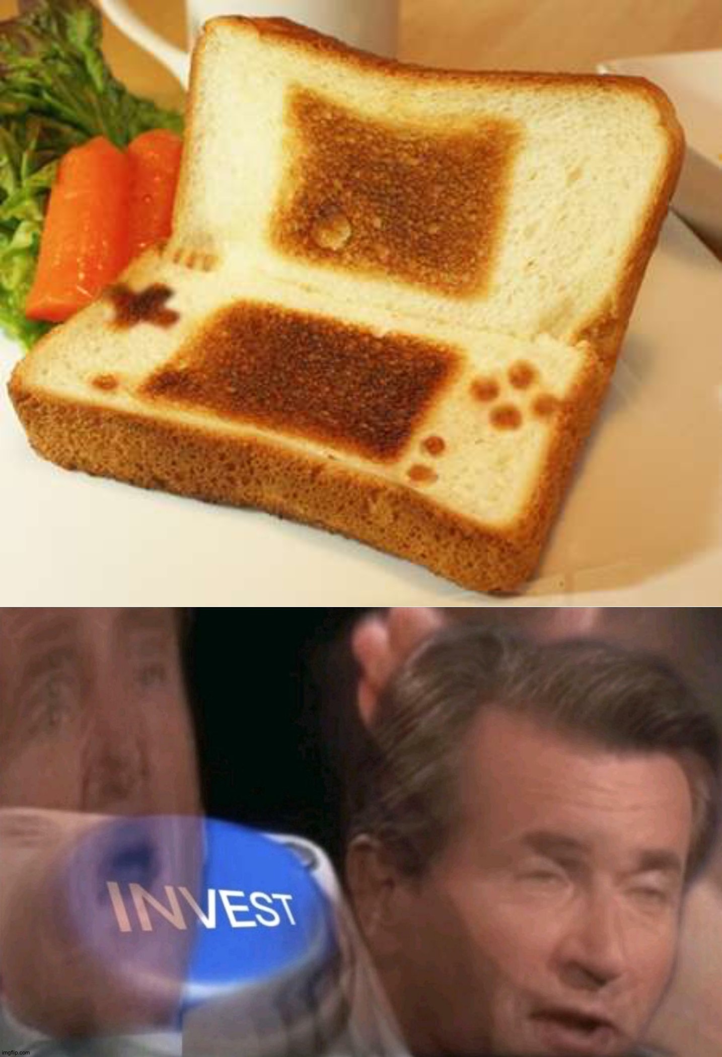 DS bread! | image tagged in invest,memes,funny,funny memes,ds,gaming | made w/ Imgflip meme maker